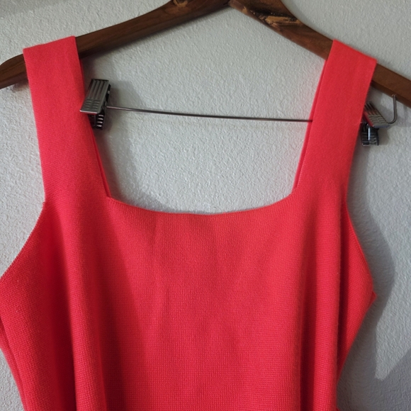Anthropologie Harloe Belted Knit Top Bright Orange MEDIUM - Picture 8 of 11
